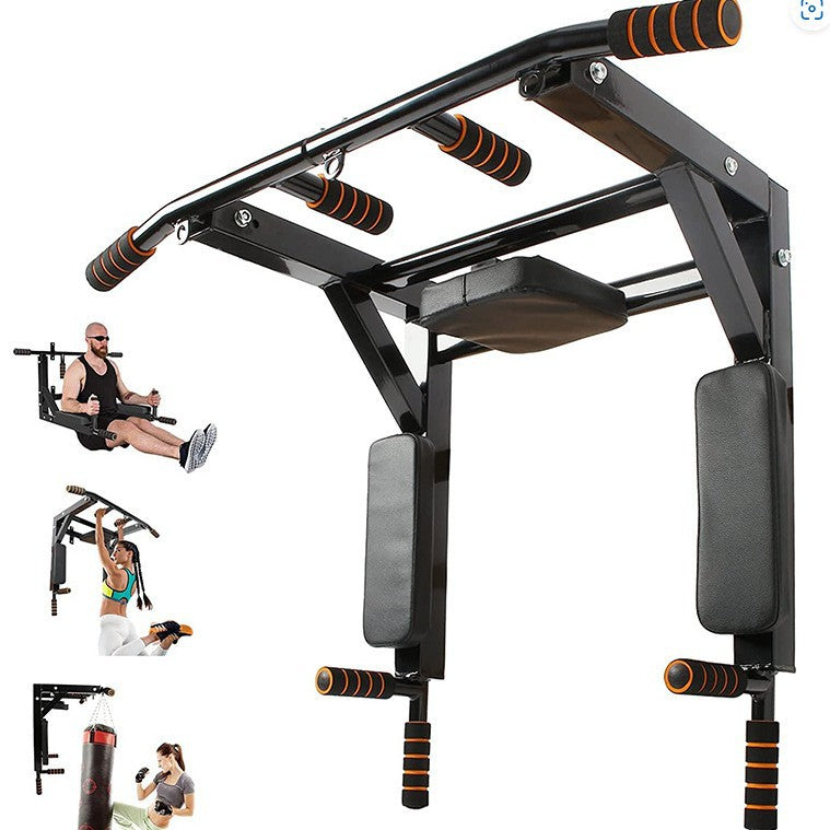 Wall-Mounted Pull-Up Bar Parallel Bars Sandbag Rack Fitness Equipment