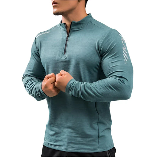 Men’s Long Sleeve Compression Shirt Rashguard Fitness Sports Top