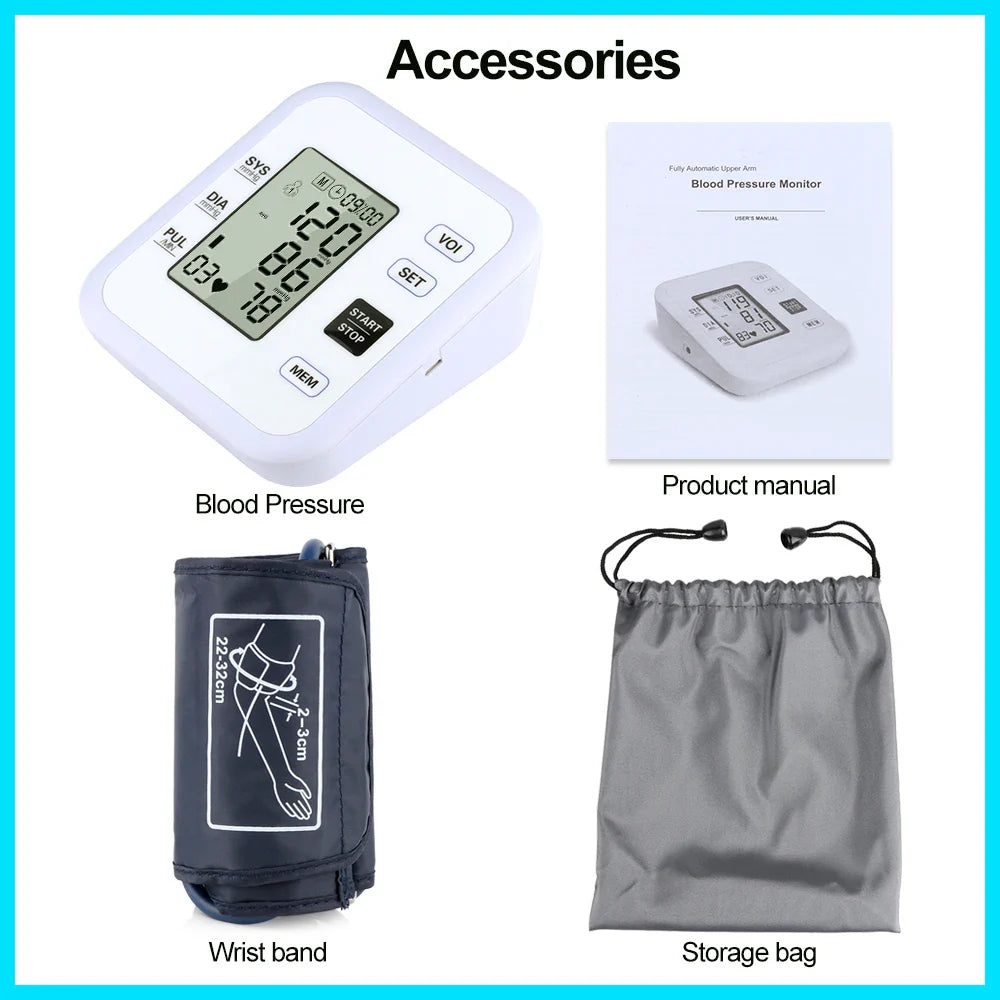 Digital Arm Blood Pressure Monitor Heart Rate Pulse Meter