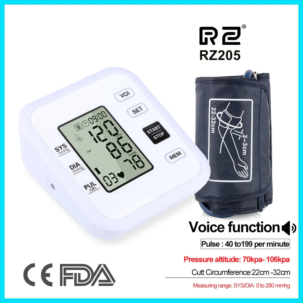 Digital Arm Blood Pressure Monitor Heart Rate Pulse Meter