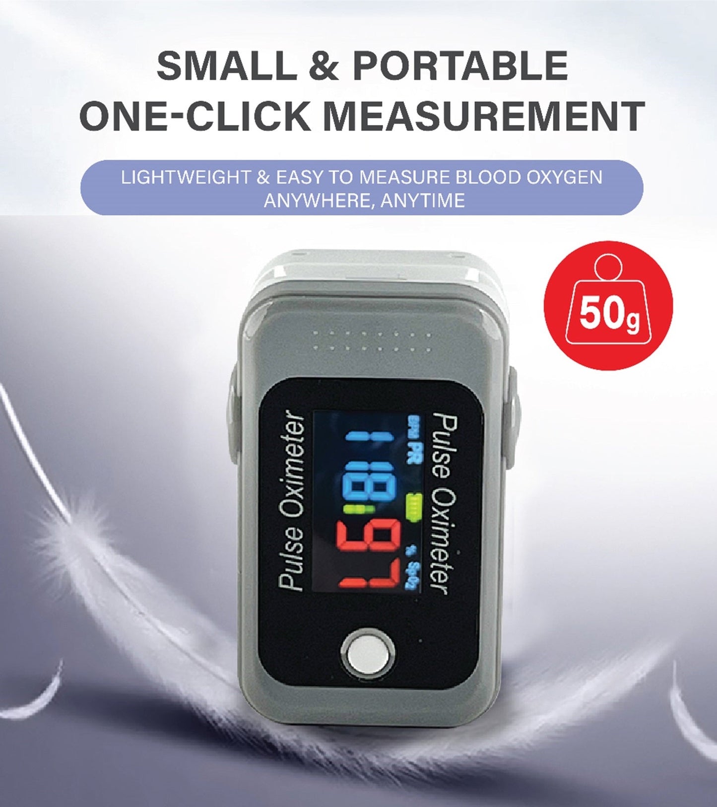 BM1000C Fingertip Pulse Oximeter Blood Oxygen Heart Rate Monitor