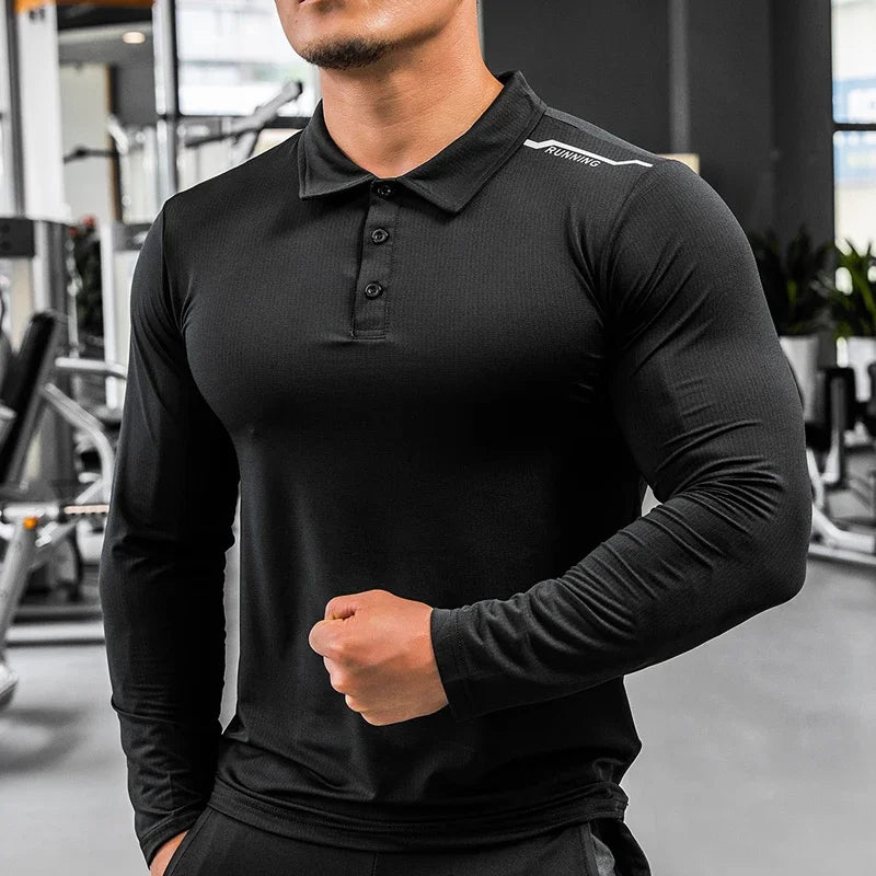 Men’s Long Sleeve Compression Shirt Rashguard Fitness Sports Top