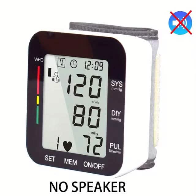 Digital Wrist Blood Pressure Monitor Automatic Cuff BP Detector