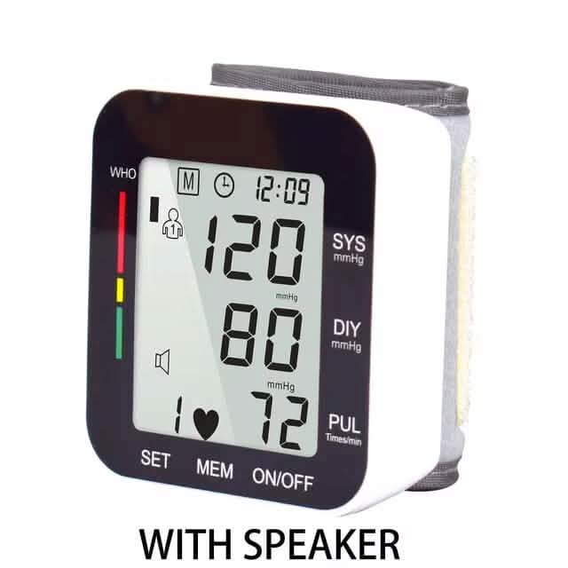 Digital Wrist Blood Pressure Monitor Automatic Cuff BP Detector