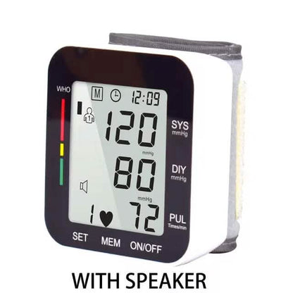 Digital Wrist Blood Pressure Monitor Automatic Cuff BP Detector