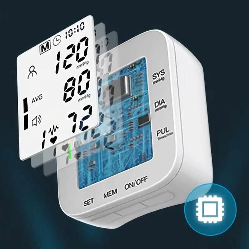 Digital Wrist Blood Pressure Monitor Automatic Cuff BP Detector
