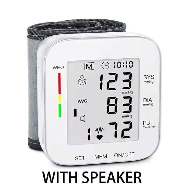 Digital Wrist Blood Pressure Monitor Automatic Cuff BP Detector