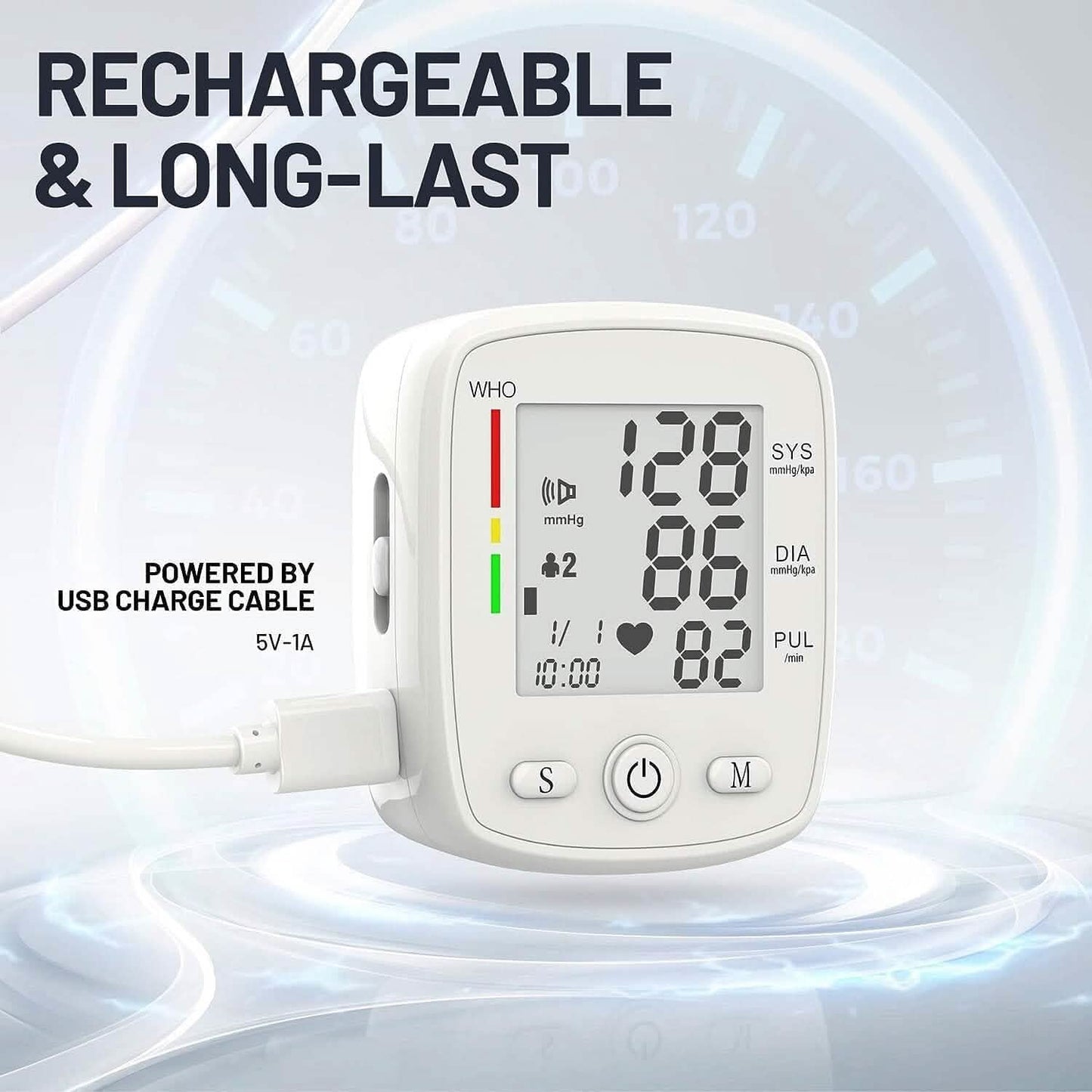 Digital Wrist Blood Pressure Monitor 2 Users Memory Voice Display