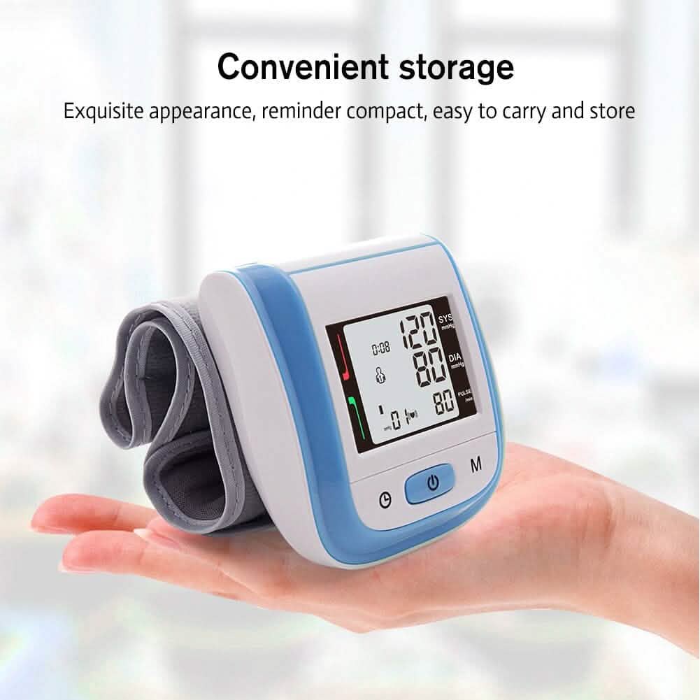 Digital Wrist Blood Pressure Monitor Heart Rate Pulse Meter